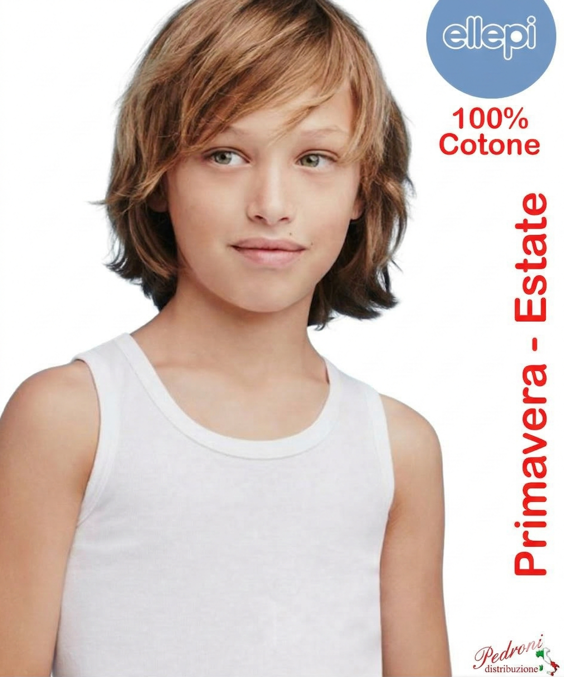 Canottiera COTONE bambino S/L ELLEPI AI384 TAGLIE A SCELTA